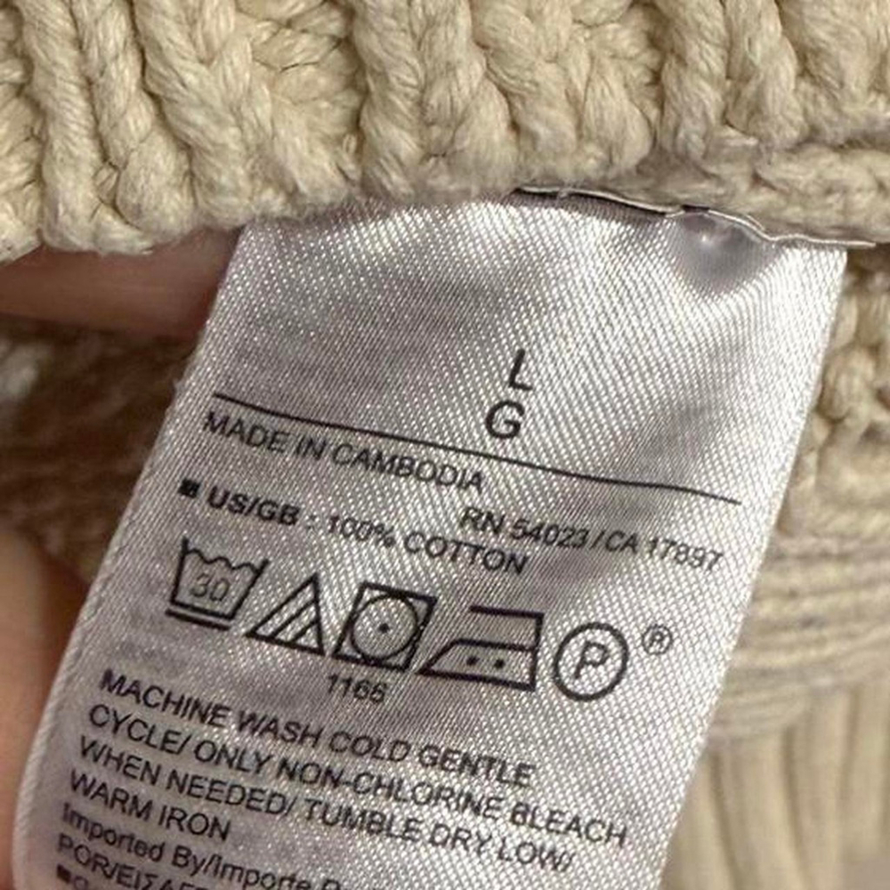 Gap 100% Cotton Striped Crewneck Sweater Size Large - Picture 4 of 4
